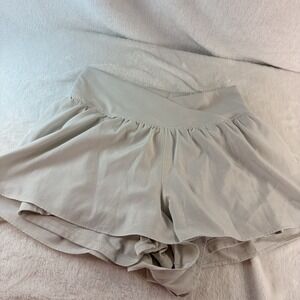 better / together Crossover Flowy Athletic Skort L Cream Lined Gym Tennis Golf
